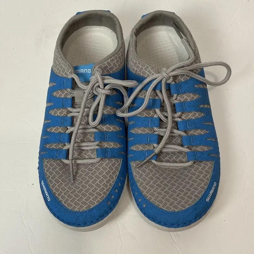 Shimano EVAIR Boat Shoe Men’s SIZE‎ 7 Blue/Grey Coastal Nautical